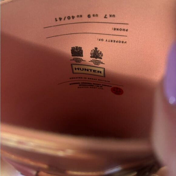 Hunter Iridescent Pink Tall Rain Boots - Picture 4 of 6